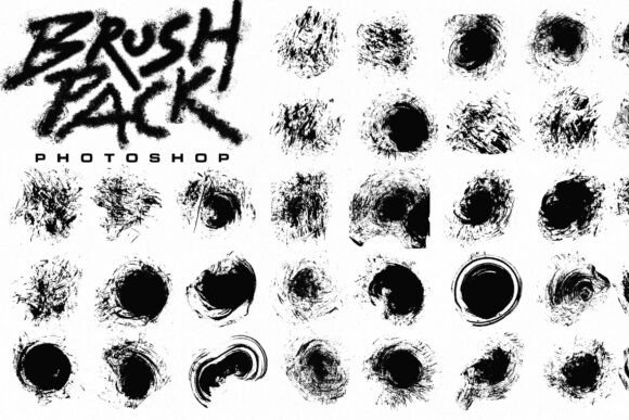 Download 32 Splatter Ink Photoshop Brushes - Splat Collection