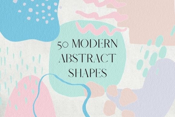 Download 50 Pink and Blue Abstract Shapes Clipart - Shapes Collection