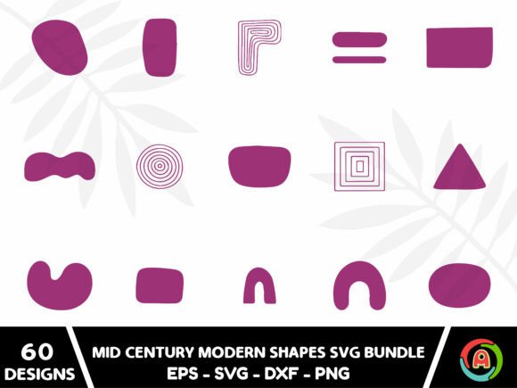 Download Mid Century Modern Shapes Svg Bundle - Shapes Collection