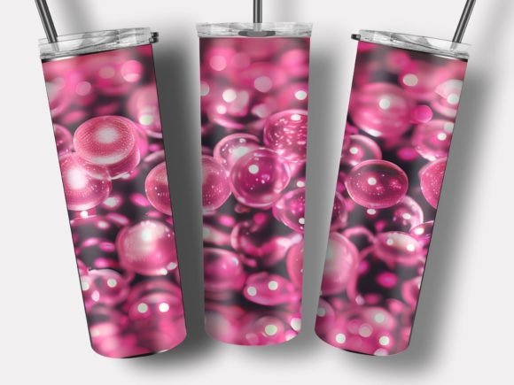 Download Hot Pink Organic Shapes Tumbler Wrap - Shapes Collection