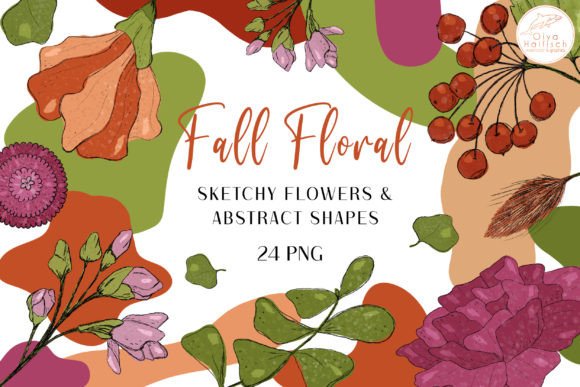 Download Fall Flowers, Abstract Shapes Clipart - Shapes Collection