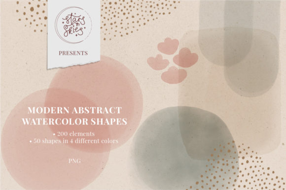 Download Modern Abstract Watercolor Shapes - Shapes Collection