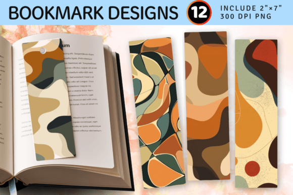 Download Earth Tones Abstract Shapes PNG Bookmark - Shapes Collection