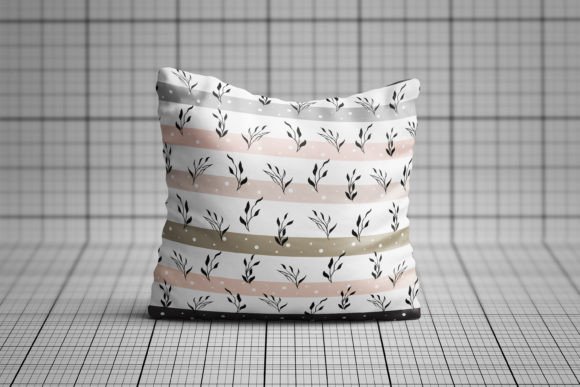 Download Simple Leaf Seamless Pattern with Strips - Strips Collection