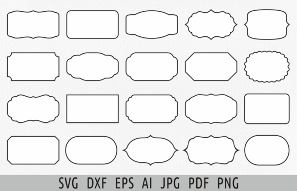 Download Label Shapes Svg Custom Label Svg Bundle - Shapes Collection
