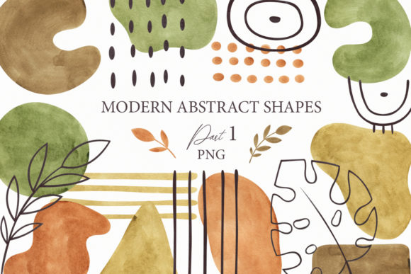 Download Watercolor Abstract Shapes, Part 1 - Shapes Collection