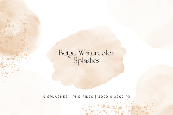 Download Nude Beige Watercolor Splash, Splatter - Splat Collection
