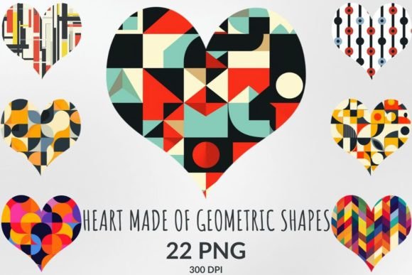 Download Heart Made of Geometric Shapes Love Pack - Shapes Collection
