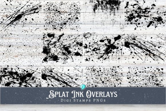 Download Splat Ink Overlay Digi Stamps PNG - Splat Collection