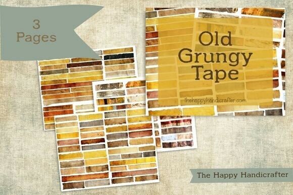 Download Grungy Vintage Tape Strips - Strips Collection