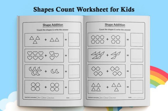 Download Shapes Count Worksheet for Kids - Shapes Collection