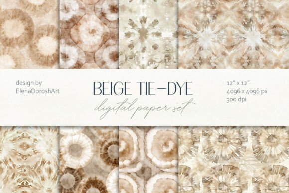 Download Beige Tie-dye Seamless Digital Paper - Premium Resources
