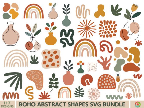 Download Boho Abstract Shapes Svg Bundle - Shapes Collection