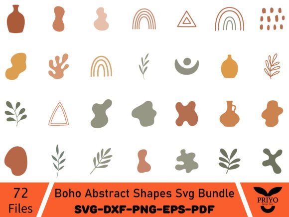 Download Boho Abstract Shapes Svg Bundle, Boho - Shapes Collection