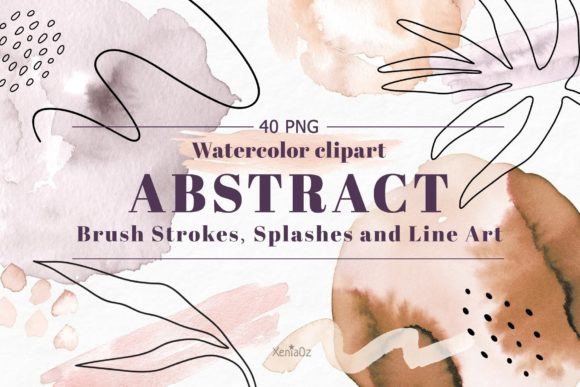 Download Neutral Watercolor Abstract Shapes - Shapes Collection