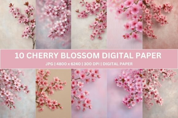 Download Artisanal Plaster Sakura Digital Paper - Premium Resources