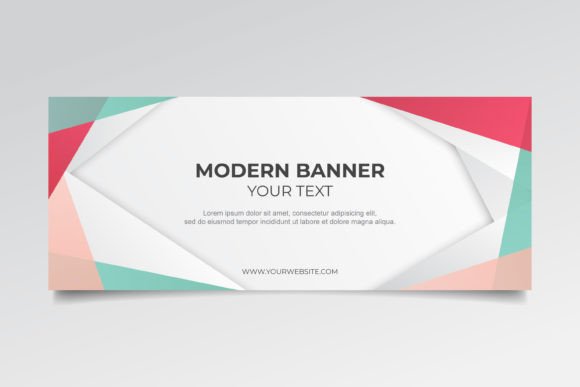 Download Abstract Banner with Modern Shapes - Shapes Collection