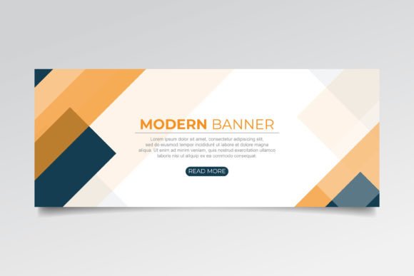 Download Abstract Banner with Modern Shapes - Shapes Collection