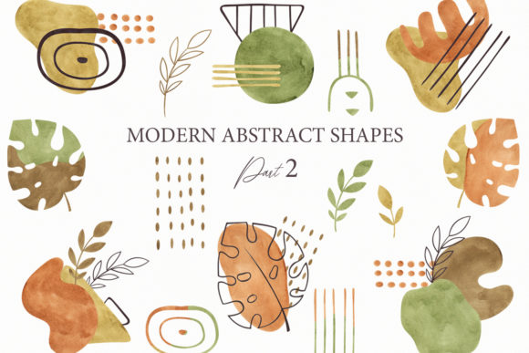 Download Watercolor Abstract Shapes, Part 2 - Shapes Collection