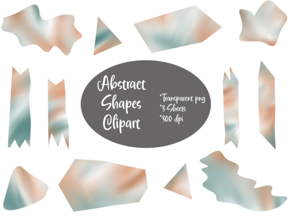 Download Painted Abstract Shapes Clipart Stickers - Shapes Collection