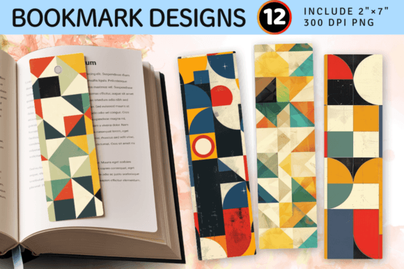 Download Retro Geometric Shapes PNG Bookmark Desi - Shapes Collection