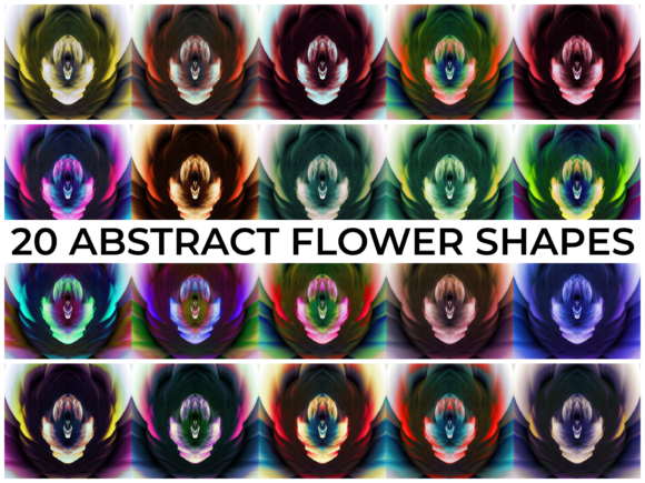 Download 20 ABSTRACT FLOWER SHAPES VOL 1 - Shapes Collection