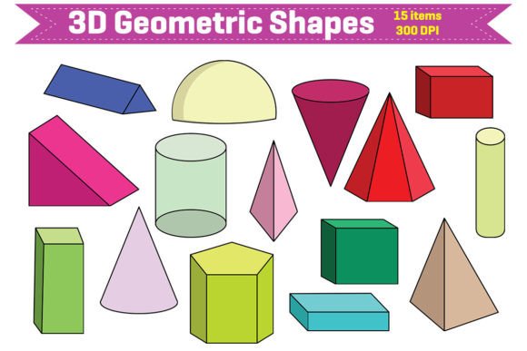 Download 3D Geometric Shapes Clipart - Shapes Collection