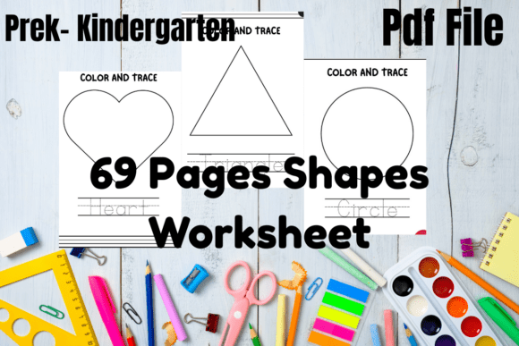 Download 69 Pages Shapes Worksheet Prek-k - Shapes Collection
