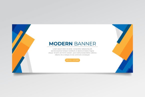 Download Abstract Banner with Modern Shapes - Shapes Collection