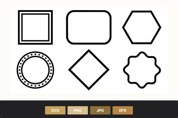 Download Simple Black Outline Geometric Shapes - Shapes Collection
